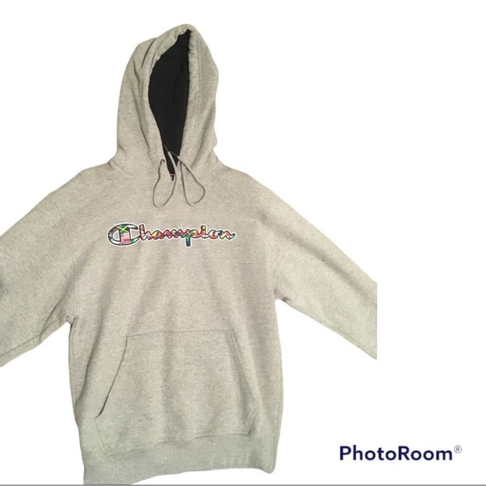Champion Gray and Black Hoodie